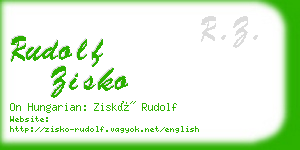 rudolf zisko business card